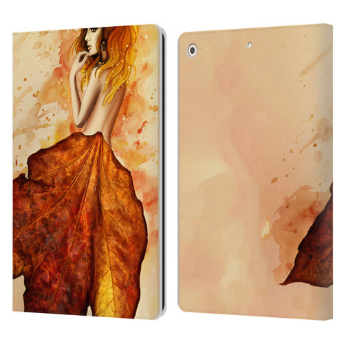 Sarah Richter Fantasy Autumn Girl Leather Book Wallet Case Cover For Apple iPad 10.2 2019/2020/2021
