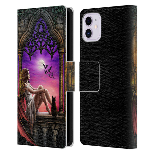 Sarah Richter Fantasy Demon Vampire Girl Leather Book Wallet Case Cover For Apple iPhone 11