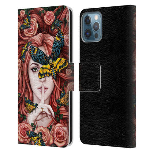 Sarah Richter Fantasy Silent Girl With Red Hair Leather Book Wallet Case Cover For Apple iPhone 12 / iPhone 12 Pro