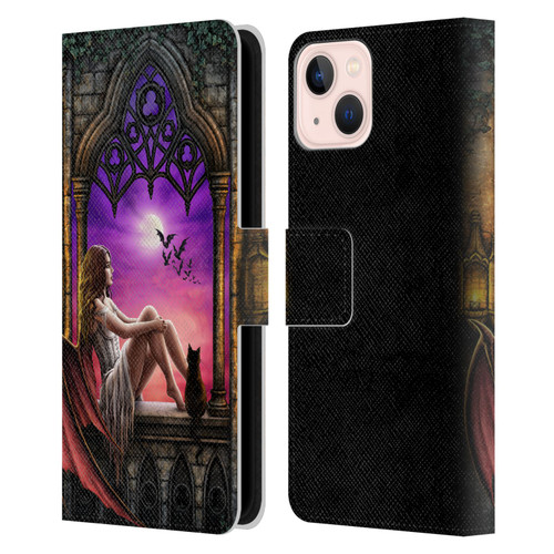 Sarah Richter Fantasy Demon Vampire Girl Leather Book Wallet Case Cover For Apple iPhone 13