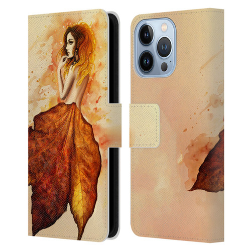Sarah Richter Fantasy Autumn Girl Leather Book Wallet Case Cover For Apple iPhone 13 Pro