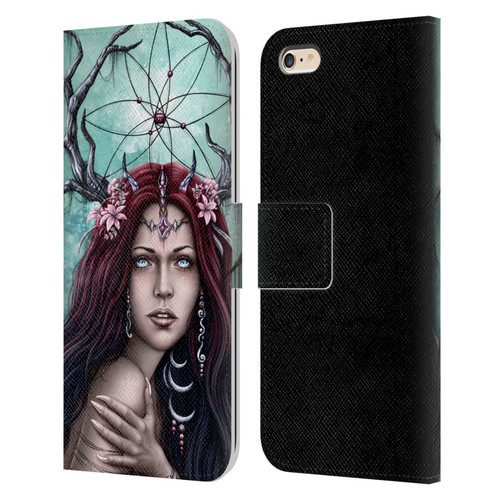 Sarah Richter Fantasy Fairy Girl Leather Book Wallet Case Cover For Apple iPhone 6 Plus / iPhone 6s Plus