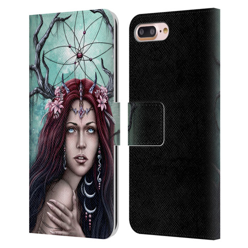 Sarah Richter Fantasy Fairy Girl Leather Book Wallet Case Cover For Apple iPhone 7 Plus / iPhone 8 Plus