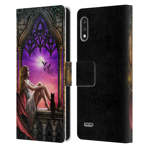 Sarah Richter Fantasy Demon Vampire Girl Leather Book Wallet Case Cover For LG K22