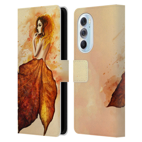 Sarah Richter Fantasy Autumn Girl Leather Book Wallet Case Cover For Motorola Edge X30