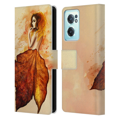 Sarah Richter Fantasy Autumn Girl Leather Book Wallet Case Cover For OnePlus Nord CE 2 5G