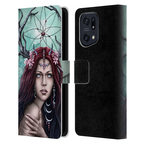 Sarah Richter Fantasy Fairy Girl Leather Book Wallet Case Cover For OPPO Find X5 Pro