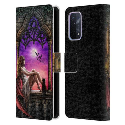 Sarah Richter Fantasy Demon Vampire Girl Leather Book Wallet Case Cover For OPPO A54 5G