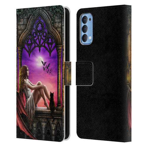 Sarah Richter Fantasy Demon Vampire Girl Leather Book Wallet Case Cover For OPPO Reno 4 5G