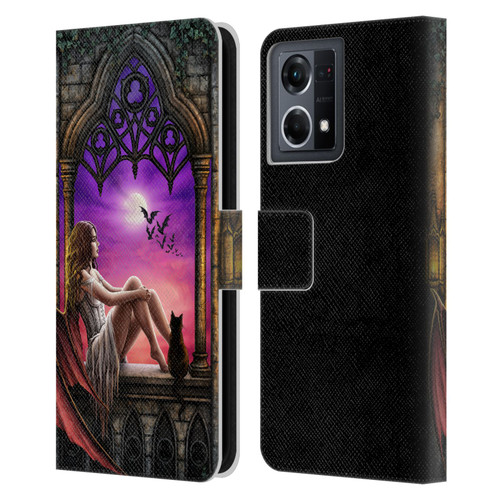 Sarah Richter Fantasy Demon Vampire Girl Leather Book Wallet Case Cover For OPPO Reno8 4G