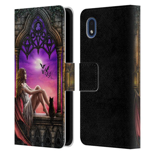 Sarah Richter Fantasy Demon Vampire Girl Leather Book Wallet Case Cover For Samsung Galaxy A01 Core (2020)