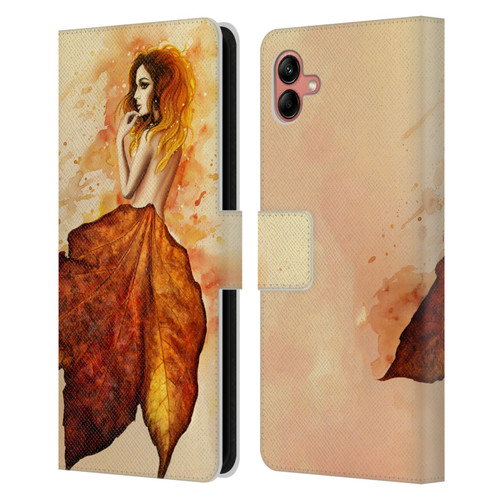 Sarah Richter Fantasy Autumn Girl Leather Book Wallet Case Cover For Samsung Galaxy A04 (2022)