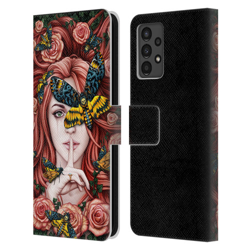 Sarah Richter Fantasy Silent Girl With Red Hair Leather Book Wallet Case Cover For Samsung Galaxy A13 (2022)