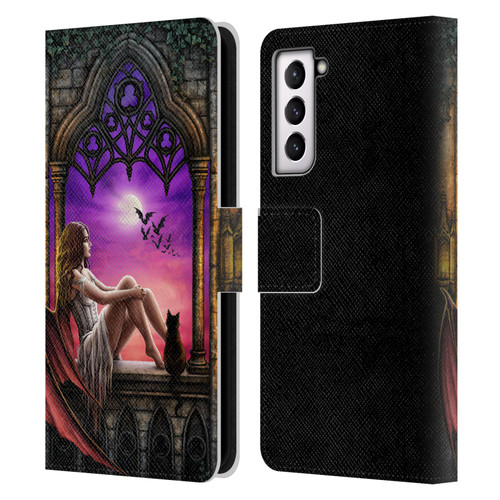 Sarah Richter Fantasy Demon Vampire Girl Leather Book Wallet Case Cover For Samsung Galaxy S21 5G