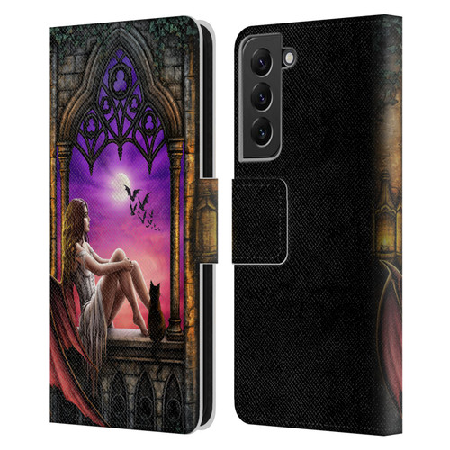 Sarah Richter Fantasy Demon Vampire Girl Leather Book Wallet Case Cover For Samsung Galaxy S22+ 5G