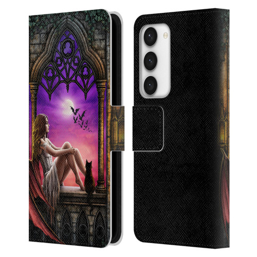 Sarah Richter Fantasy Demon Vampire Girl Leather Book Wallet Case Cover For Samsung Galaxy S23 5G