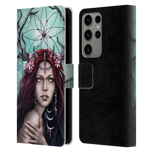 Sarah Richter Fantasy Fairy Girl Leather Book Wallet Case Cover For Samsung Galaxy S23 Ultra 5G