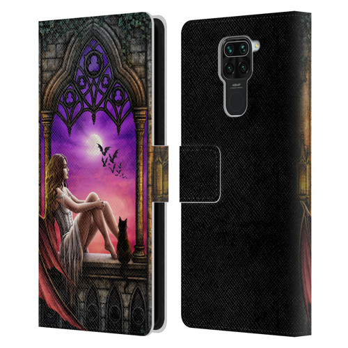 Sarah Richter Fantasy Demon Vampire Girl Leather Book Wallet Case Cover For Xiaomi Redmi Note 9 / Redmi 10X 4G