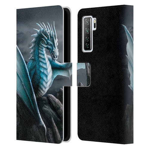 Sarah Richter Fantasy Creatures Blue Water Dragon Leather Book Wallet Case Cover For Huawei Nova 7 SE/P40 Lite 5G