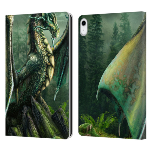 Sarah Richter Fantasy Creatures Green Nature Dragon Leather Book Wallet Case Cover For Apple iPad 10.9 (2022)