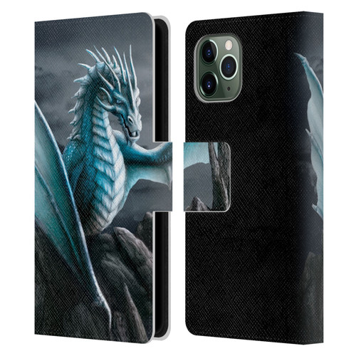 Sarah Richter Fantasy Creatures Blue Water Dragon Leather Book Wallet Case Cover For Apple iPhone 11 Pro