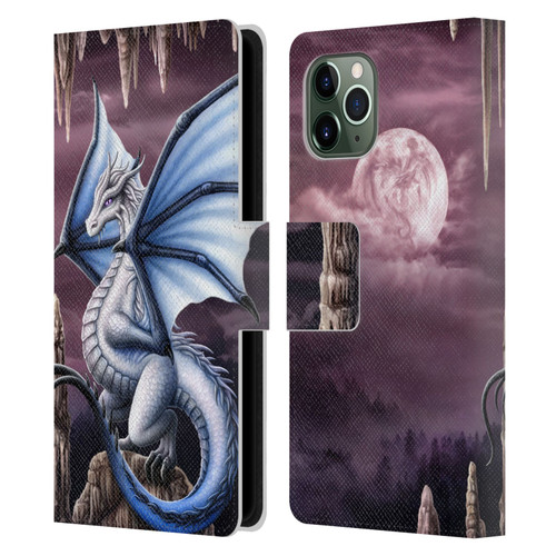 Sarah Richter Fantasy Creatures Blue Dragon Leather Book Wallet Case Cover For Apple iPhone 11 Pro