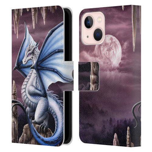 Sarah Richter Fantasy Creatures Blue Dragon Leather Book Wallet Case Cover For Apple iPhone 13 Mini