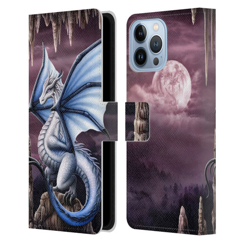 Sarah Richter Fantasy Creatures Blue Dragon Leather Book Wallet Case Cover For Apple iPhone 13 Pro Max