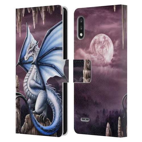 Sarah Richter Fantasy Creatures Blue Dragon Leather Book Wallet Case Cover For LG K22