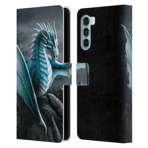 Sarah Richter Fantasy Creatures Blue Water Dragon Leather Book Wallet Case Cover For Motorola Edge S30 / Moto G200 5G