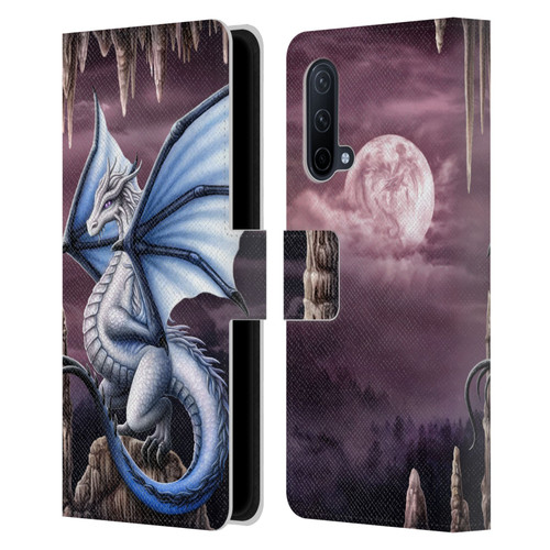 Sarah Richter Fantasy Creatures Blue Dragon Leather Book Wallet Case Cover For OnePlus Nord CE 5G