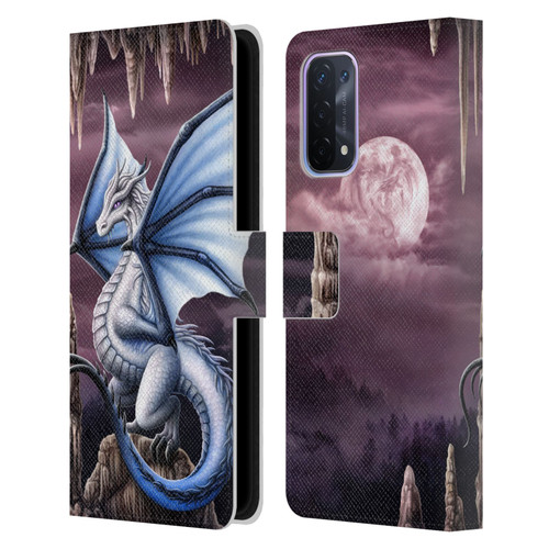 Sarah Richter Fantasy Creatures Blue Dragon Leather Book Wallet Case Cover For OPPO A54 5G