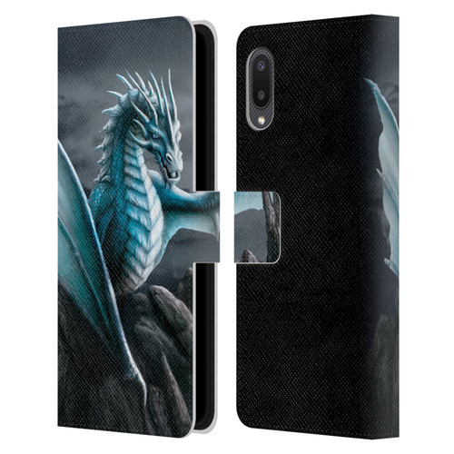 Sarah Richter Fantasy Creatures Blue Water Dragon Leather Book Wallet Case Cover For Samsung Galaxy A02/M02 (2021)