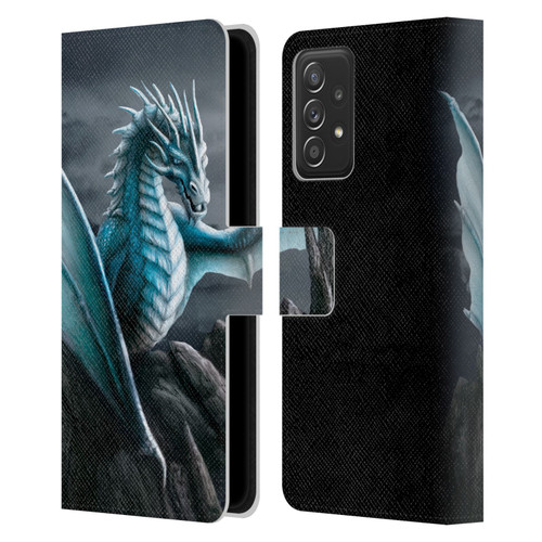 Sarah Richter Fantasy Creatures Blue Water Dragon Leather Book Wallet Case Cover For Samsung Galaxy A52 / A52s / 5G (2021)