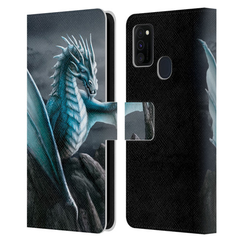 Sarah Richter Fantasy Creatures Blue Water Dragon Leather Book Wallet Case Cover For Samsung Galaxy M30s (2019)/M21 (2020)