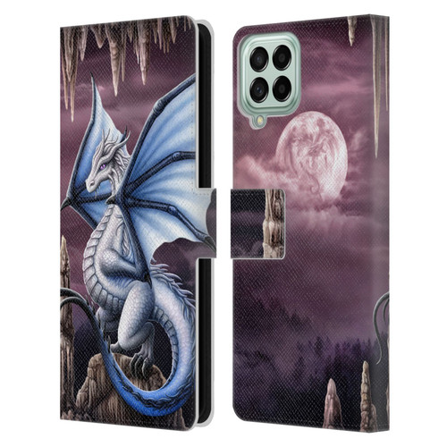 Sarah Richter Fantasy Creatures Blue Dragon Leather Book Wallet Case Cover For Samsung Galaxy M33 (2022)