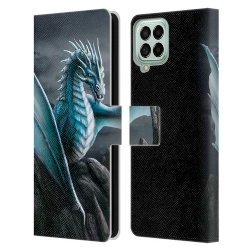Sarah Richter Fantasy Creatures Blue Water Dragon Leather Book Wallet Case Cover For Samsung Galaxy M33 (2022)