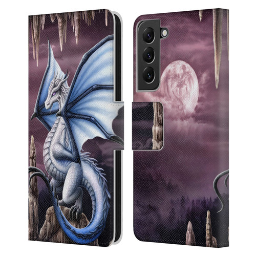 Sarah Richter Fantasy Creatures Blue Dragon Leather Book Wallet Case Cover For Samsung Galaxy S22+ 5G