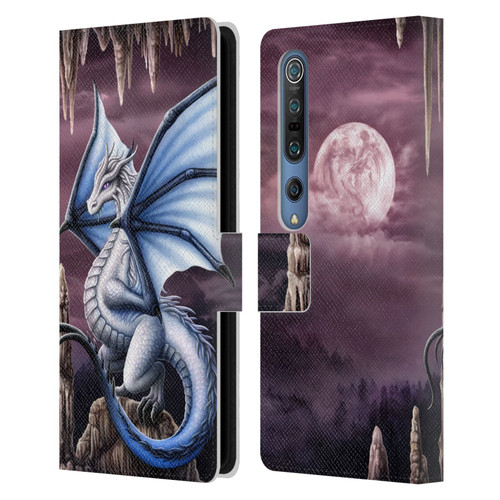 Sarah Richter Fantasy Creatures Blue Dragon Leather Book Wallet Case Cover For Xiaomi Mi 10 5G / Mi 10 Pro 5G