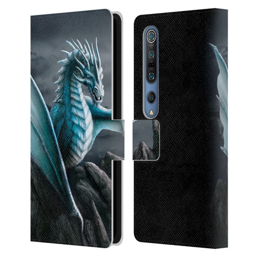Sarah Richter Fantasy Creatures Blue Water Dragon Leather Book Wallet Case Cover For Xiaomi Mi 10 5G / Mi 10 Pro 5G