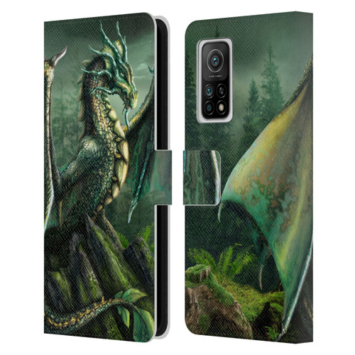 Sarah Richter Fantasy Creatures Green Nature Dragon Leather Book Wallet Case Cover For Xiaomi Mi 10T 5G