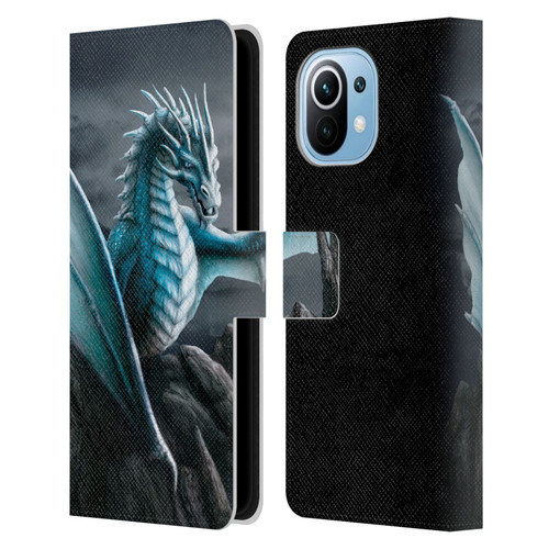 Sarah Richter Fantasy Creatures Blue Water Dragon Leather Book Wallet Case Cover For Xiaomi Mi 11