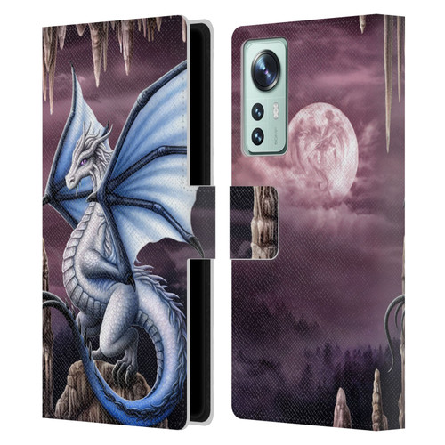Sarah Richter Fantasy Creatures Blue Dragon Leather Book Wallet Case Cover For Xiaomi 12