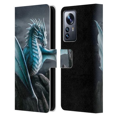 Sarah Richter Fantasy Creatures Blue Water Dragon Leather Book Wallet Case Cover For Xiaomi 12 Pro