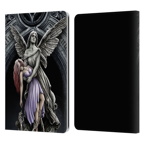 Sarah Richter Gothic Stone Angel With Skull Leather Book Wallet Case Cover For Amazon Kindle Paperwhite 1 / 2 / 3