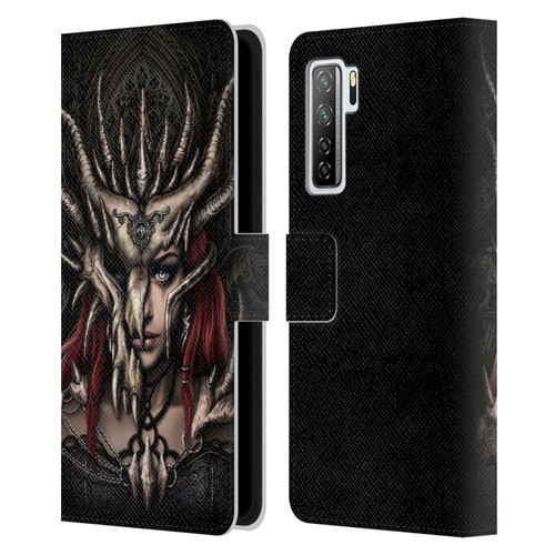 Sarah Richter Gothic Warrior Girl Leather Book Wallet Case Cover For Huawei Nova 7 SE/P40 Lite 5G