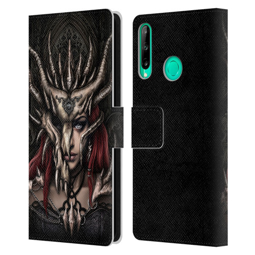 Sarah Richter Gothic Warrior Girl Leather Book Wallet Case Cover For Huawei P40 lite E