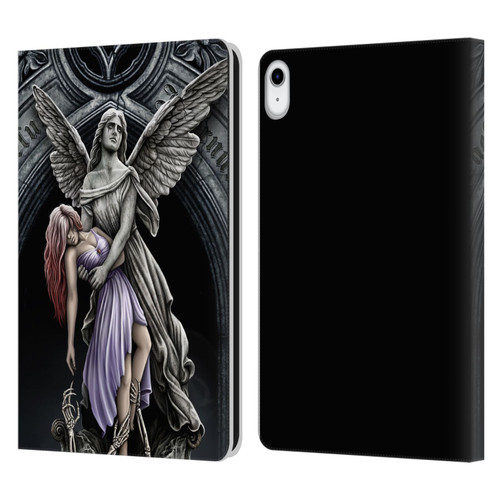 Sarah Richter Gothic Stone Angel With Skull Leather Book Wallet Case Cover For Apple iPad 10.9 (2022)