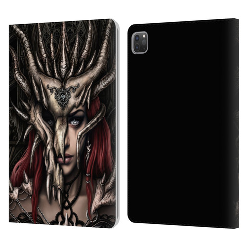 Sarah Richter Gothic Warrior Girl Leather Book Wallet Case Cover For Apple iPad Pro 11 2020 / 2021 / 2022
