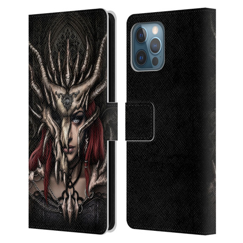 Sarah Richter Gothic Warrior Girl Leather Book Wallet Case Cover For Apple iPhone 12 Pro Max